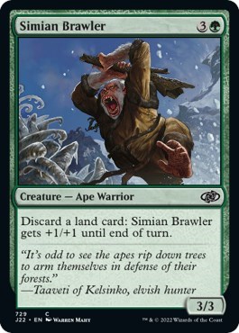 Simian Brawler from J22 #729, Magic: The Gathering card