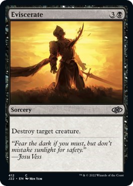 Eviscerate from J22 #412, Magic: The Gathering card