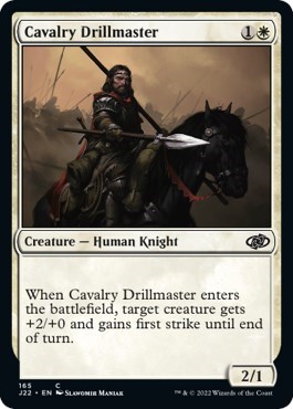 Cavalry Drillmaster from J22 #165, Magic: The Gathering card