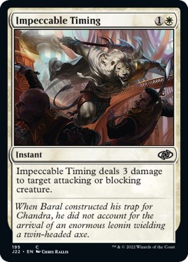 Impeccable Timing from J22 #195, Magic: The Gathering card