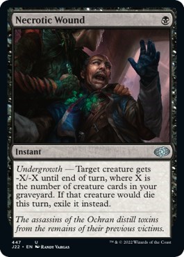 Necrotic Wound from J22 #447, Magic: The Gathering card