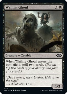 Wailing Ghoul from J22 #488, Magic: The Gathering card