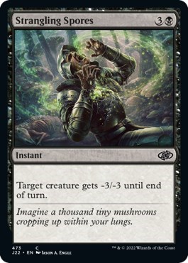 Strangling Spores from J22 #473, Magic: The Gathering card