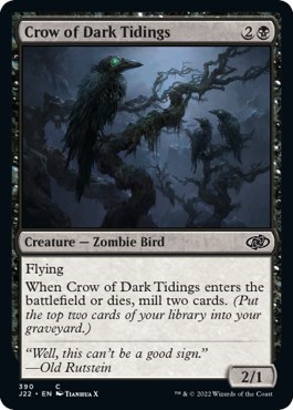 Crow of Dark Tidings from J22 #390, Magic: The Gathering card