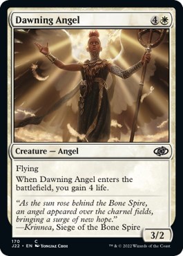 Dawning Angel from J22 #170, Magic: The Gathering card