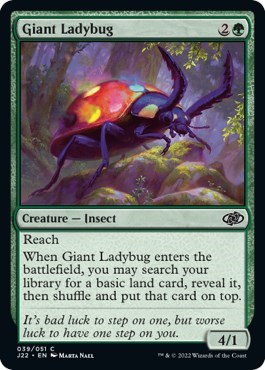 Giant Ladybug from J22 #39, Magic: The Gathering card