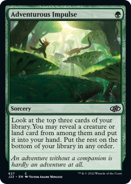Adventurous Impulse from J22 #627, Magic: The Gathering card
