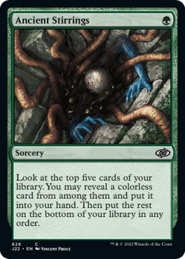 Ancient Stirrings from J22 #628, Magic: The Gathering card