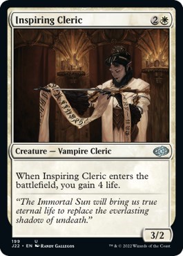 Inspiring Cleric from J22 #199, Magic: The Gathering card