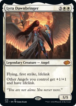 Lyra Dawnbringer from J22 #210, Magic: The Gathering card