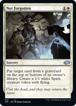 Not Forgotten from J22 #222, Magic: The Gathering card