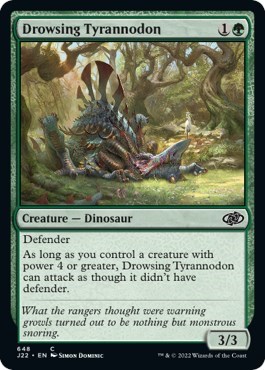 Drowsing Tyrannodon from J22 #648, Magic: The Gathering card