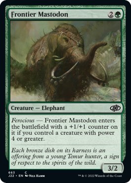 Frontier Mastodon from J22 #663, Magic: The Gathering card