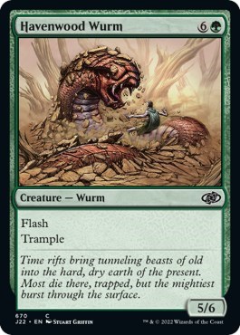 Havenwood Wurm from J22 #670, Magic: The Gathering card