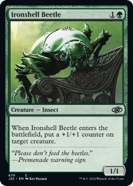 Ironshell Beetle from J22 #679, Magic: The Gathering card