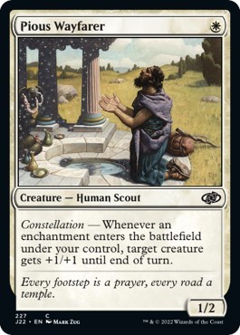 Pious Wayfarer from J22 #227, Magic: The Gathering card