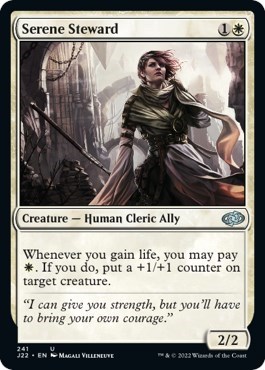 Serene Steward from J22 #241, Magic: The Gathering card
