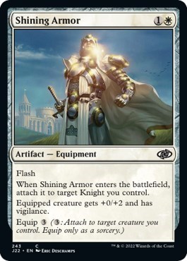 Shining Armor from J22 #243, Magic: The Gathering card