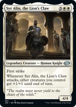 Syr Alin, the Lion's Claw from J22 #252, Magic: The Gathering card