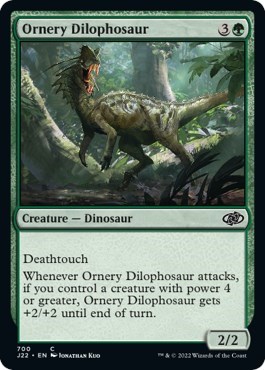 Ornery Dilophosaur from J22 #700, Magic: The Gathering card
