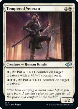 Tempered Veteran from J22 #254, Magic: The Gathering card
