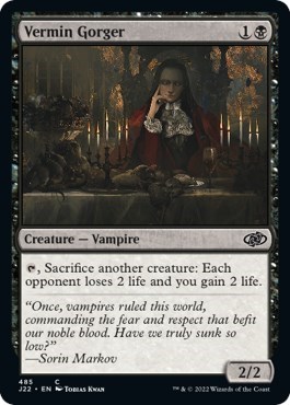 Vermin Gorger from J22 #485, Magic: The Gathering card