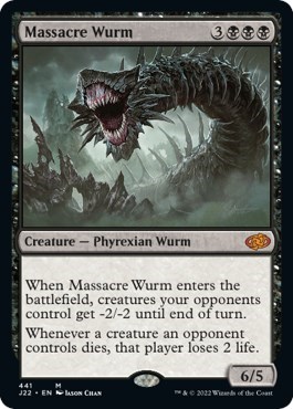 Massacre Wurm from J22 #441, Magic: The Gathering card