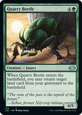 Quarry Beetle from J22 #714, Magic: The Gathering card