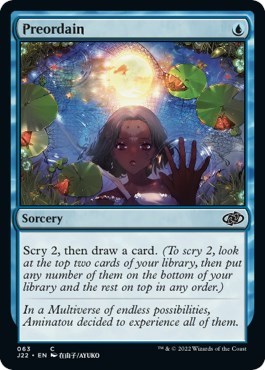 Preordain from J22 #63, Magic: The Gathering card