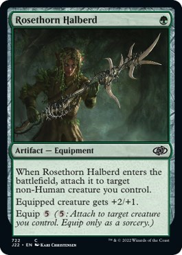 Rosethorn Halberd from J22 #722, Magic: The Gathering card