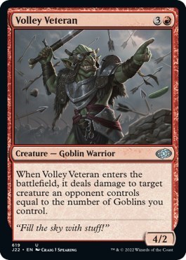 Volley Veteran from J22 #619, Magic: The Gathering card