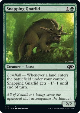 Snapping Gnarlid from J22 #730, Magic: The Gathering card