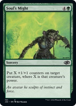 Soul's Might from J22 #731, Magic: The Gathering card