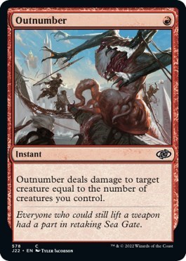 Outnumber from J22 #578, Magic: The Gathering card