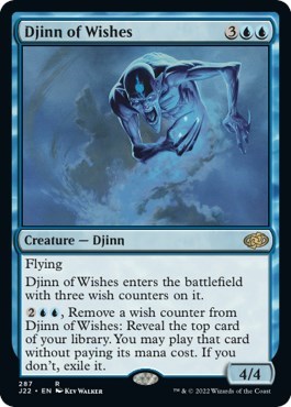 Djinn of Wishes from J22 #287, Magic: The Gathering card