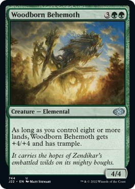 Woodborn Behemoth from J22 #744, Magic: The Gathering card