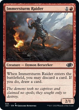 Immersturm Raider from J22 #556, Magic: The Gathering card