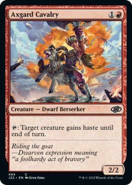 Axgard Cavalry from J22 #494, Magic: The Gathering card