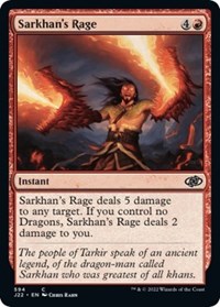 Sarkhan's Rage - Jumpstart 2022 - Magic: The Gathering card