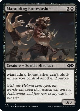 Marauding Boneslasher from J22 #440, Magic: The Gathering card