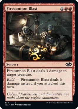 Firecannon Blast from J22 #533, Magic: The Gathering card