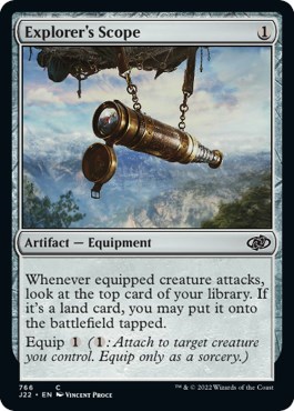 Explorer's Scope from J22 #766, Magic: The Gathering card