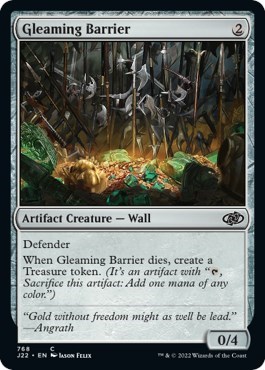Gleaming Barrier from J22 #768, Magic: The Gathering card