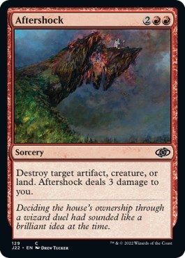 Aftershock from J22 #129, Magic: The Gathering card