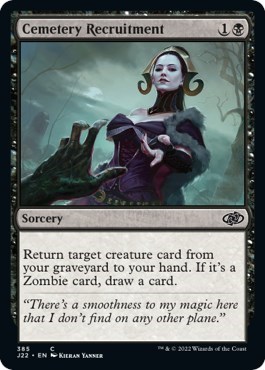 Cemetery Recruitment from J22 #385, Magic: The Gathering card