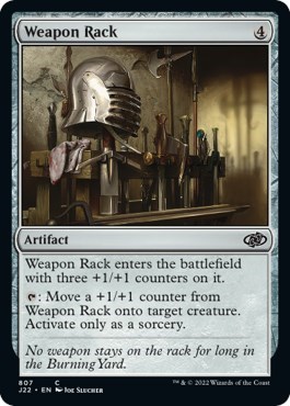 Weapon Rack from J22 #807, Magic: The Gathering card