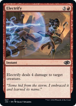 Electrify from J22 #527, Magic: The Gathering card