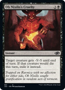 Ob Nixilis's Cruelty from J22 #451, Magic: The Gathering card