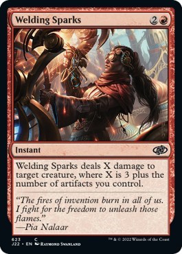Welding Sparks from J22 #623, Magic: The Gathering card