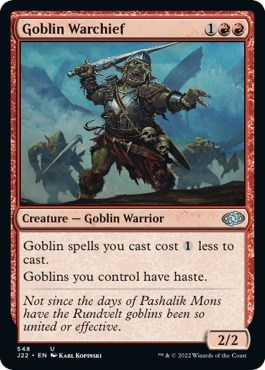 Goblin Warchief from J22 #548, Magic: The Gathering card